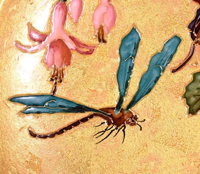 Félix Optat MILET, Deux plats émaillés sur un fond or, XIXe Félix Optat MILET, Deux plats émaillés sur un fond or, XIXe-12