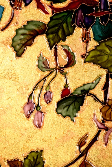 Félix Optat MILET, Deux plats émaillés sur un fond or, XIXe Félix Optat MILET, Deux plats émaillés sur un fond or, XIXe-13