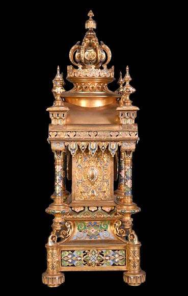 Charles Stanislas MATIFAT, pendule double-face et garnitures de style persan, 1851 Charles Stanislas MATIFAT, pendule double-face et garnitures de style persan, 1851-3