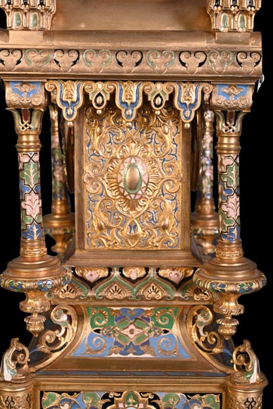 Charles Stanislas MATIFAT, pendule double-face et garnitures de style persan, 1851 Charles Stanislas MATIFAT, pendule double-face et garnitures de style persan, 1851-12