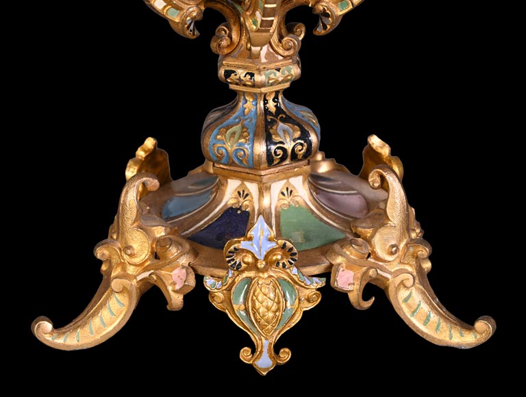 Charles Stanislas MATIFAT, pendule double-face et garnitures de style persan, 1851 Charles Stanislas MATIFAT, pendule double-face et garnitures de style persan, 1851-20