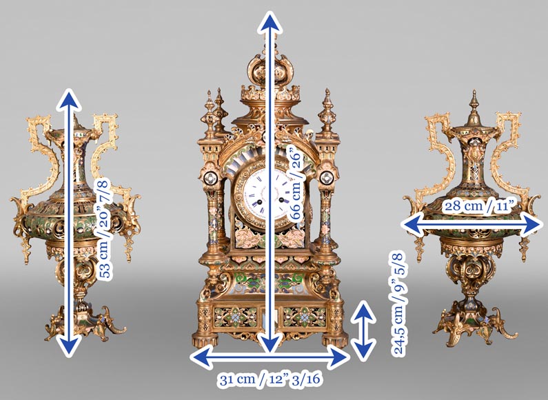 Charles Stanislas MATIFAT, pendule double-face et garnitures de style persan, 1851 Charles Stanislas MATIFAT, pendule double-face et garnitures de style persan, 1851-21
