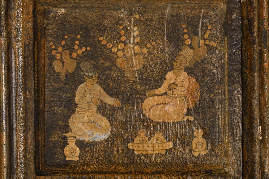 Art Qâdjâr, Ensemble de portes décorées d’importantes scènes de vie persane, fin XIXe siècle Art Qâdjâr, Ensemble de portes décorées d’importantes scènes de vie persane, fin XIXe siècle-6