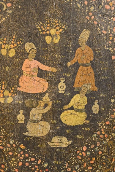 Art Qâdjâr, Ensemble de portes décorées d’importantes scènes de vie persane, fin XIXe siècle Art Qâdjâr, Ensemble de portes décorées d’importantes scènes de vie persane, fin XIXe siècle-11