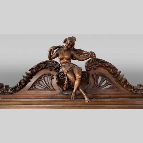 Louis MALARD, chambre à coucher en noyer sculpté