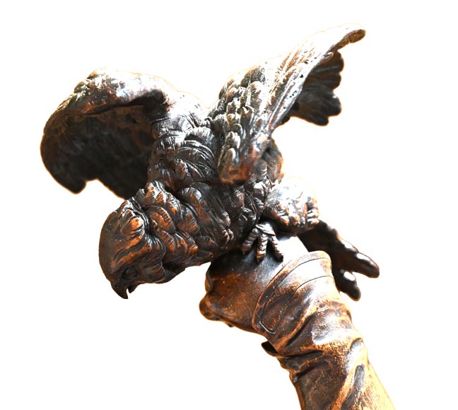 RIBAILLER et MAZAROZ, Paire de statues en noyer d’un chasseur et d’un pêcheur, après l’Exposition universelle de 1855 RIBAILLER et MAZAROZ, Paire de statues en noyer d’un chasseur et d’un pêcheur, après l’Exposition universelle de 1855-6