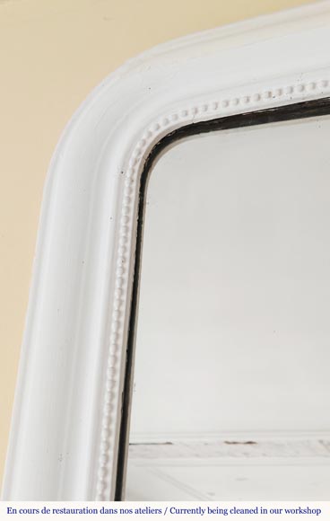 Trumeau style Louis XVI décoré d'un perlé, aux angles arrondis Trumeau style Louis XVI décoré d'un perlé, aux angles arrondis-2