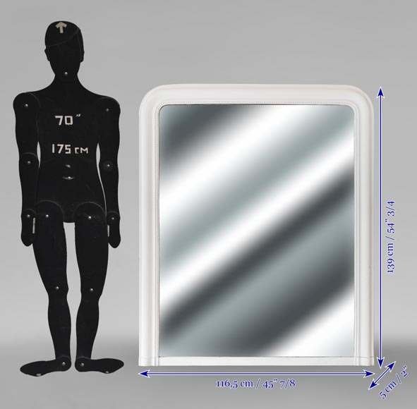 Trumeau style Louis XVI décoré d'un perlé, aux angles arrondis Trumeau style Louis XVI décoré d'un perlé, aux angles arrondis-5