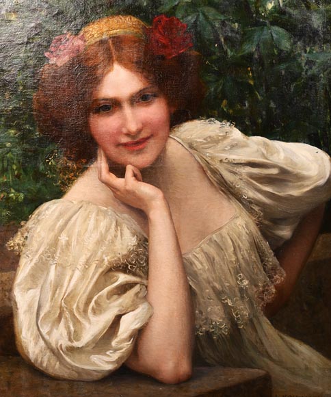 Portrait d'une jeune femme de Léopold Franz KOWALSKI Portrait d'une jeune femme de Léopold Franz KOWALSKI-1