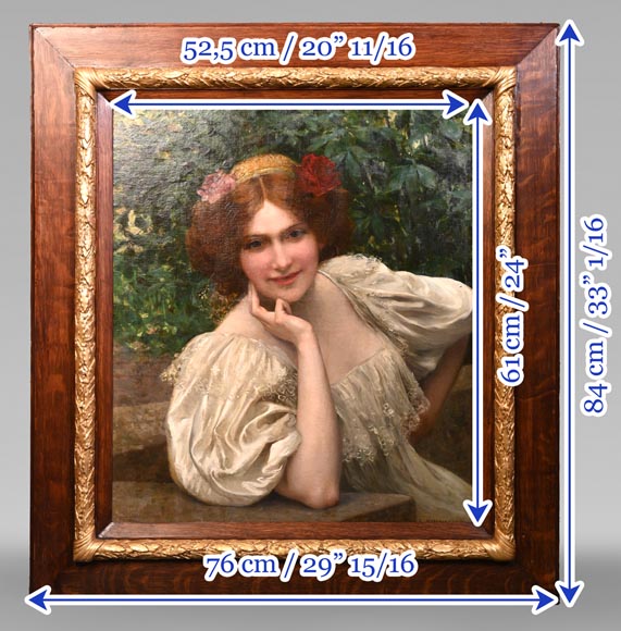 Portrait d'une jeune femme de Léopold Franz KOWALSKI Portrait d'une jeune femme de Léopold Franz KOWALSKI-8