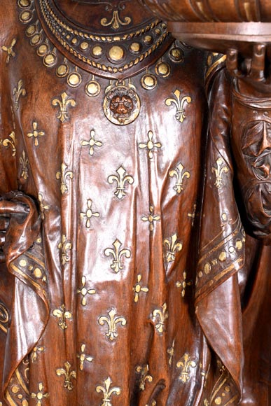 GUÉRET FRÈRES (ébénistes) et CARRIER-BELLEUSE (modèle de), Paire de porte-torchères « Pages », modèle de l’exposition universelle de 1867 GUÉRET FRÈRES (ébénistes) et CARRIER-BELLEUSE (modèle de), Paire de porte-torchères « Pages », modèle de l’exposition universelle de 1867-6