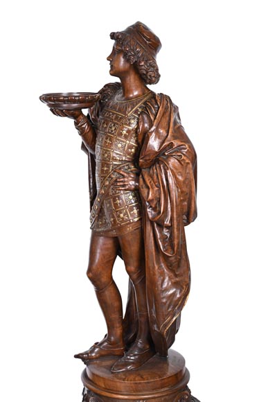 GUÉRET FRÈRES (ébénistes) et CARRIER-BELLEUSE (modèle de), Paire de porte-torchères « Pages », modèle de l’exposition universelle de 1867 GUÉRET FRÈRES (ébénistes) et CARRIER-BELLEUSE (modèle de), Paire de porte-torchères « Pages », modèle de l’exposition universelle de 1867-9