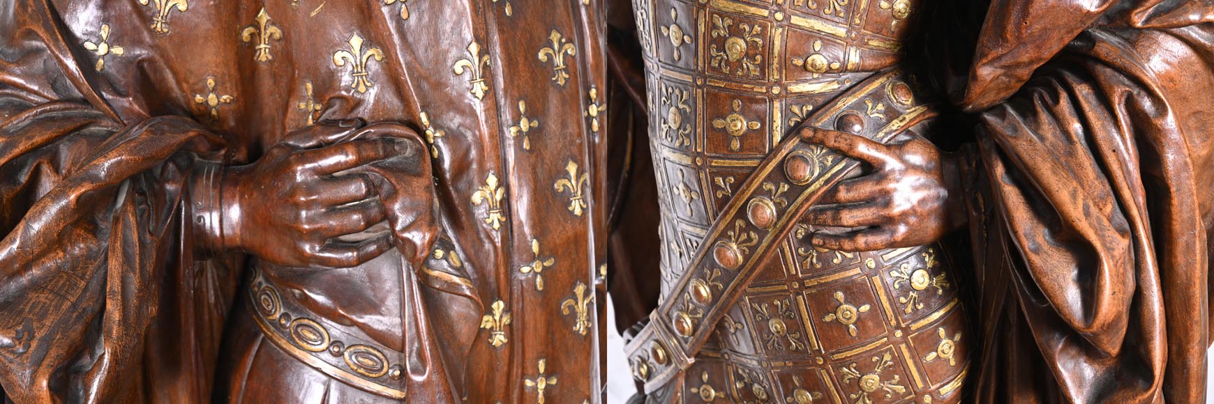 GUÉRET FRÈRES (ébénistes) et CARRIER-BELLEUSE (modèle de), Paire de porte-torchères « Pages », modèle de l’exposition universelle de 1867 GUÉRET FRÈRES (ébénistes) et CARRIER-BELLEUSE (modèle de), Paire de porte-torchères « Pages », modèle de l’exposition universelle de 1867-11