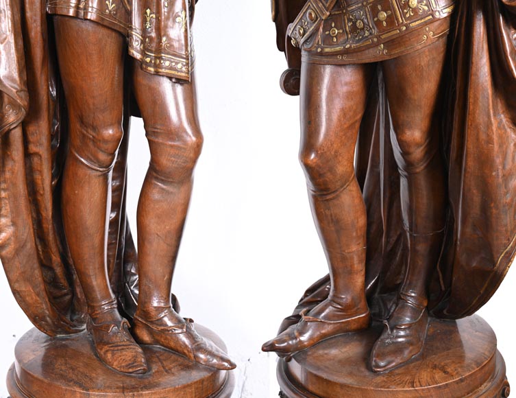 GUÉRET FRÈRES (ébénistes) et CARRIER-BELLEUSE (modèle de), Paire de porte-torchères « Pages », modèle de l’exposition universelle de 1867 GUÉRET FRÈRES (ébénistes) et CARRIER-BELLEUSE (modèle de), Paire de porte-torchères « Pages », modèle de l’exposition universelle de 1867-16