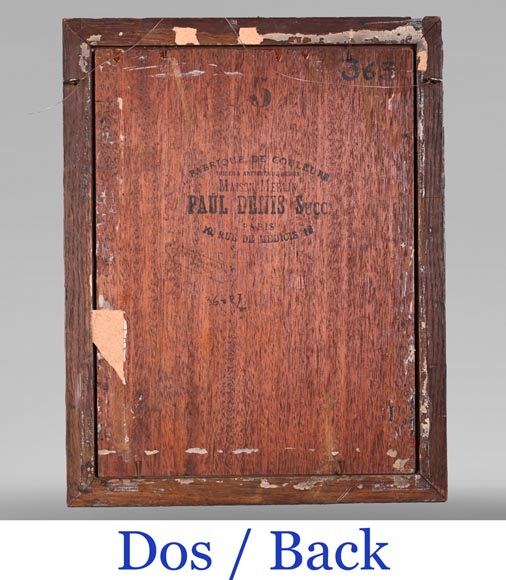 GEORGES MOREAU DE TOURS – Le peintre et sa muse, tableau en grisaille signé GEORGES MOREAU DE TOURS – Le peintre et sa muse, tableau en grisaille signé-6