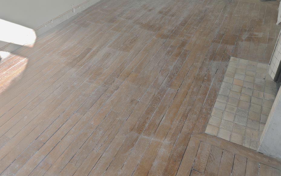 Lot de 25m² de parquet linéaire en chêne en 10cm Lot de 25m² de parquet linéaire en chêne en 10cm-0