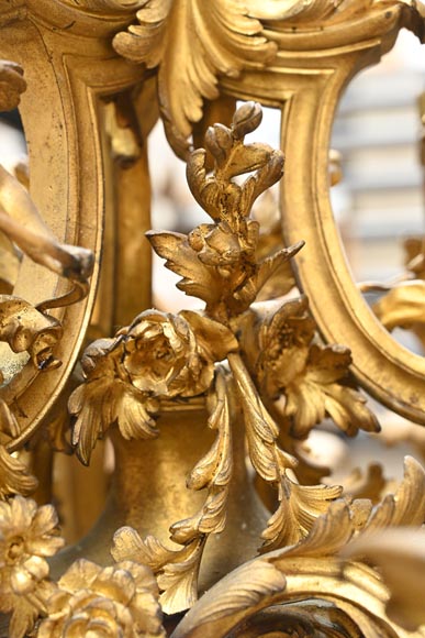 CAFFIERI (d'après). Exceptionnel lustre en bronze de style Louis XV CAFFIERI (d'après). Exceptionnel lustre en bronze de style Louis XV-10