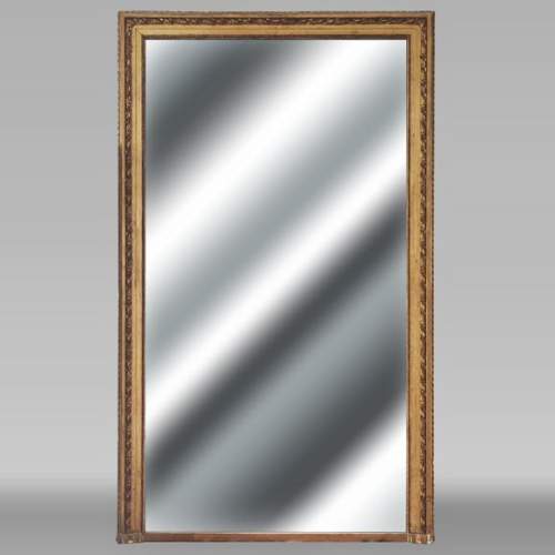 Trumeau doré de style Louis XVI à décor végétal