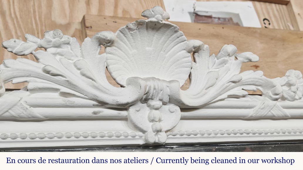 Trumeau de style Napoléon III surmonté d'une coquille Trumeau de style Napoléon III surmonté d'une coquille-2