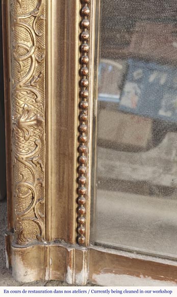 Trumeau de style Régence doré, surmonté d'une coquille Trumeau de style Régence doré, surmonté d'une coquille-6