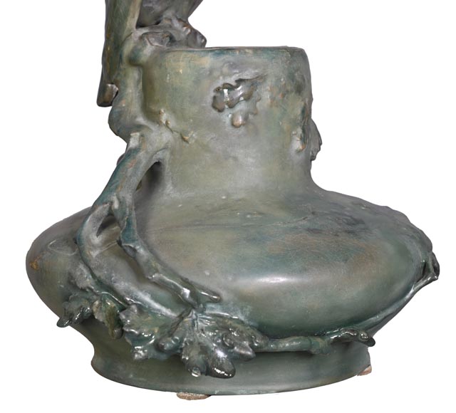 Eduard STELLMACHER pour Amphora, Vase au hibou en céramique, vers 1900 Eduard STELLMACHER pour Amphora, Vase au hibou en céramique, vers 1900-7