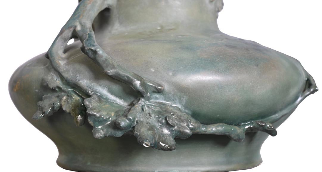 Eduard STELLMACHER pour Amphora, Vase au hibou en céramique, vers 1900 Eduard STELLMACHER pour Amphora, Vase au hibou en céramique, vers 1900-11