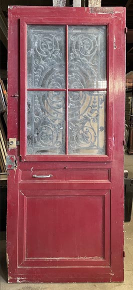Porte d’entrée en chêne et fonte, France, XIXe siècle Porte d’entrée en chêne et fonte, France, XIXe siècle-1