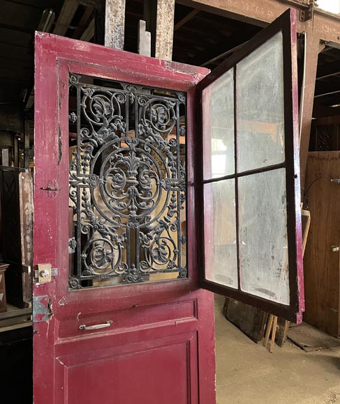 Porte d’entrée en chêne et fonte, France, XIXe siècle Porte d’entrée en chêne et fonte, France, XIXe siècle-2