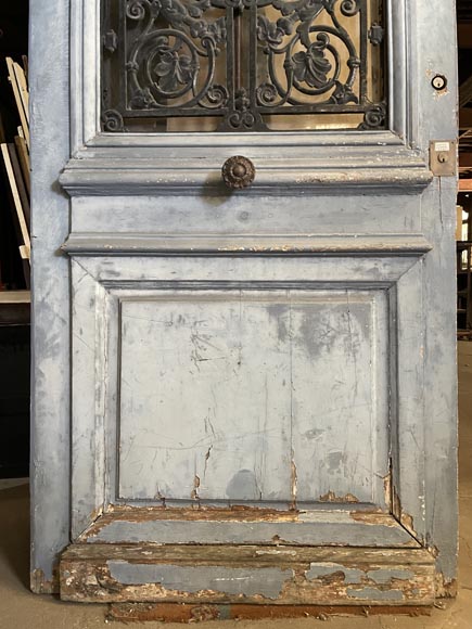 Porte d’entrée en chêne et fonte, France, XIXe siècle Porte d’entrée en chêne et fonte, France, XIXe siècle-6