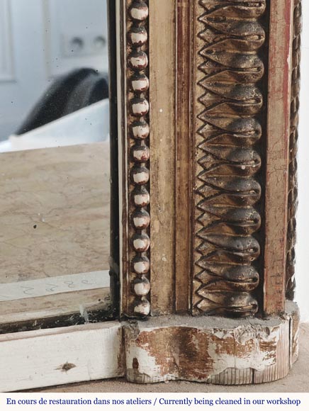 Trumeau style Louis XVI doré, à décor de perle Trumeau style Louis XVI doré, à décor de perle-4