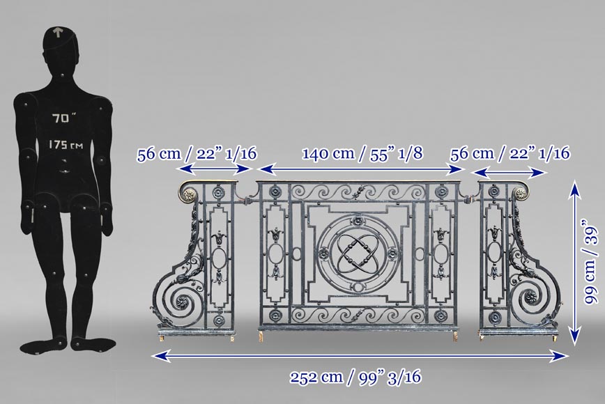 Balcon en fer forgé de style Régence, début du XXᵉ siècle Balcon en fer forgé de style Régence, début du XXᵉ siècle-12