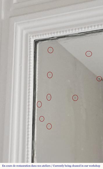 Trumeau de style Louis XVI décoré d'un panier fleuri Trumeau de style Louis XVI décoré d'un panier fleuri-3