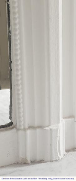 Trumeau de style Louis XVI décoré d'un panier fleuri Trumeau de style Louis XVI décoré d'un panier fleuri-4