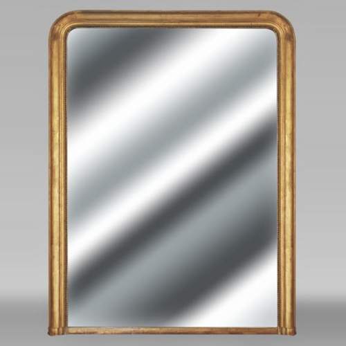 Trumeau doré de style Louis XVI décoré de perles