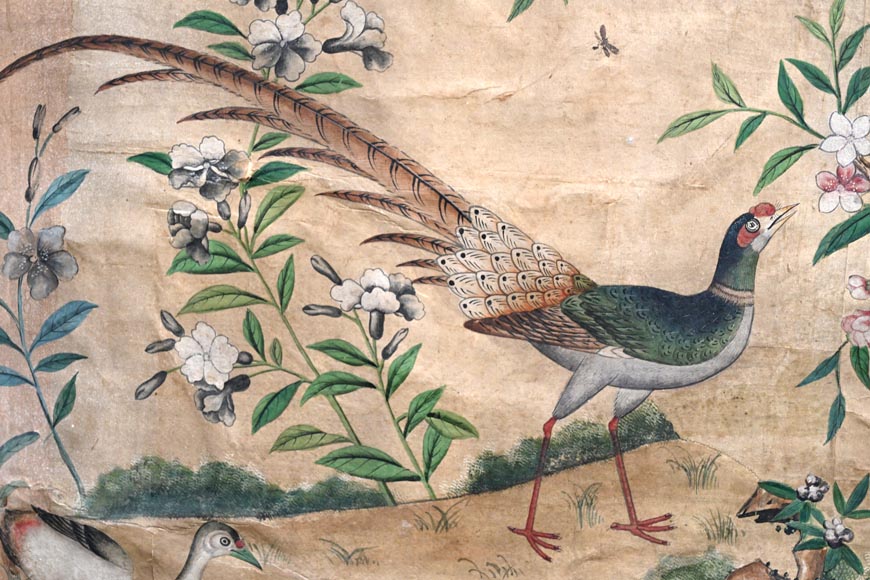 Cinq panneau de papier peint, Chine, XVIIIe siècle Cinq panneau de papier peint, Chine, XVIIIe siècle-2