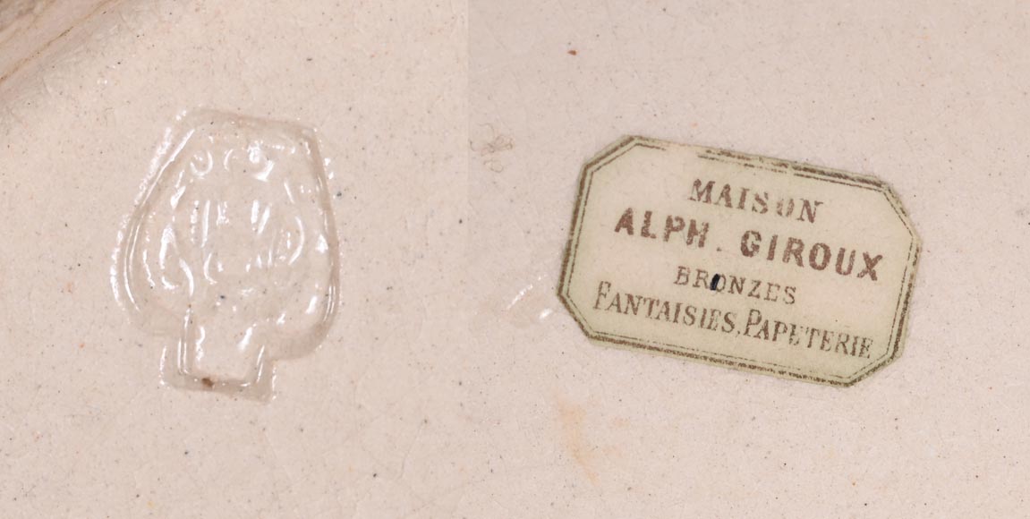 MAISON Alphonse Giroux – Plat décoratif japonisant en porcelaine peint MAISON Alphonse Giroux – Plat décoratif japonisant en porcelaine peint-7