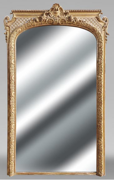 Trumeau doré de style Régence richement décoré Trumeau doré de style Régence richement décoré-0