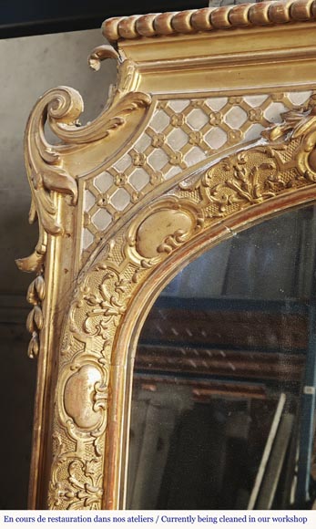 Trumeau doré de style Régence richement décoré Trumeau doré de style Régence richement décoré-5