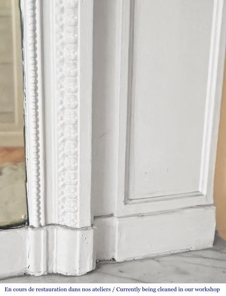 Trumeau de style Louis XVI décoré de guirlandes fleuries Trumeau de style Louis XVI décoré de guirlandes fleuries-3