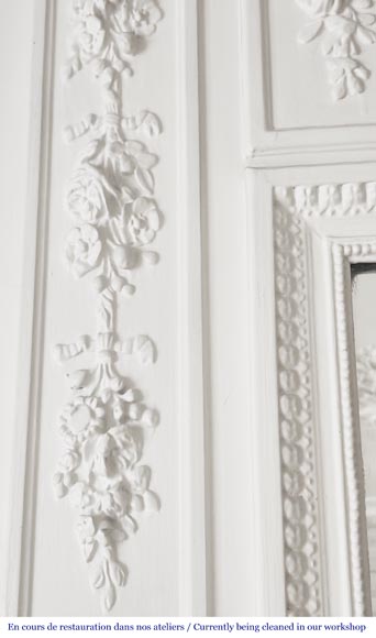 Trumeau de style Louis XVI décoré de guirlandes fleuries Trumeau de style Louis XVI décoré de guirlandes fleuries-4