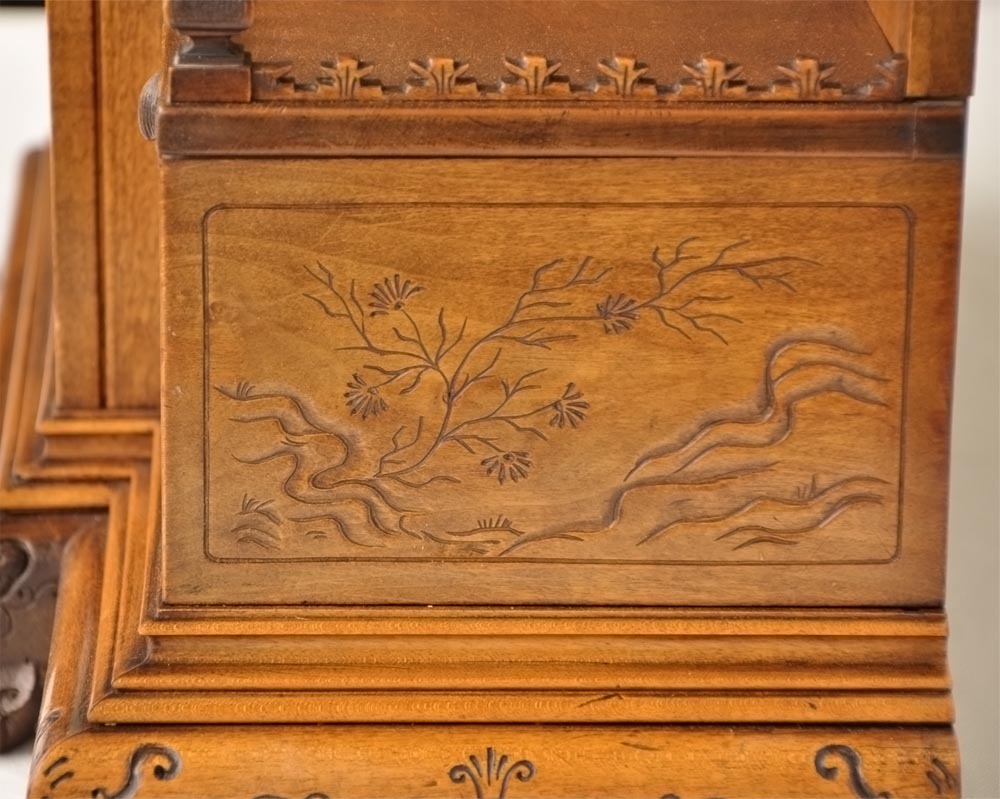 Cave à cigares japonisante au décor émaillé Cave à cigares japonisante au décor émaillé-4