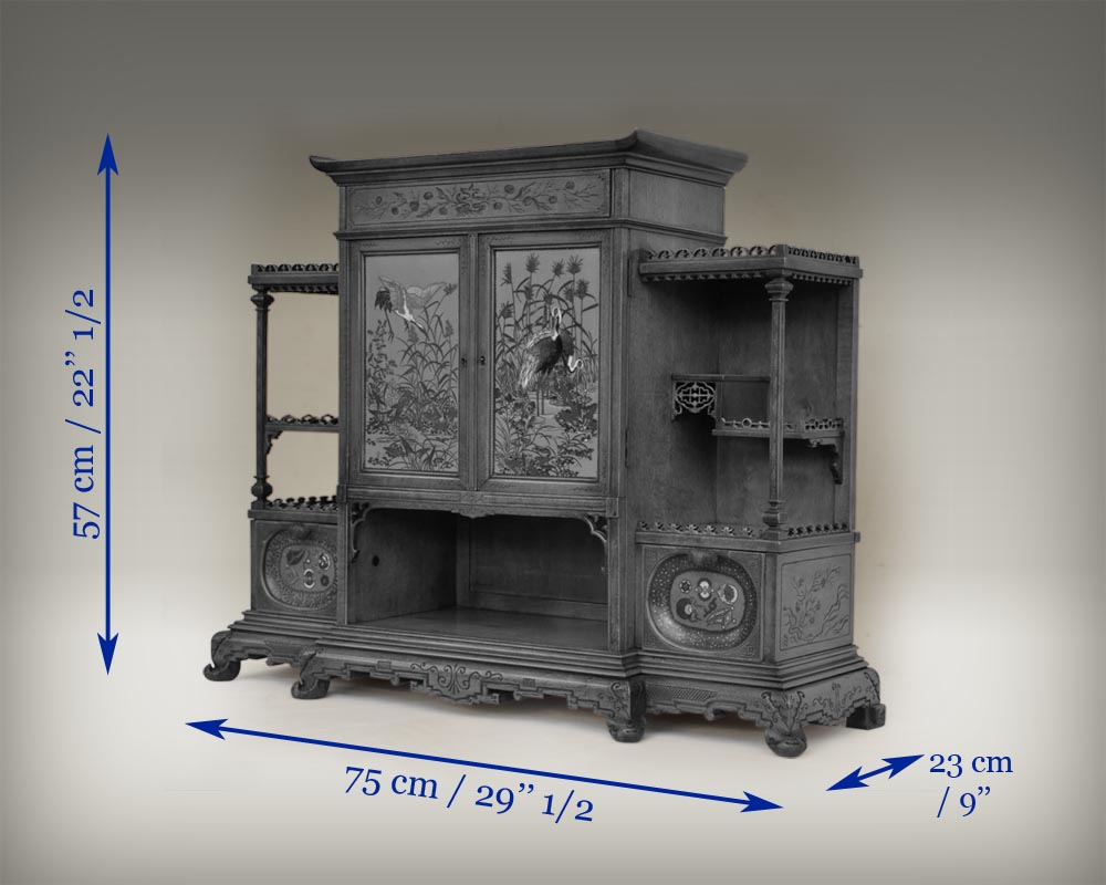 Cave à cigares japonisante au décor émaillé Cave à cigares japonisante au décor émaillé-6