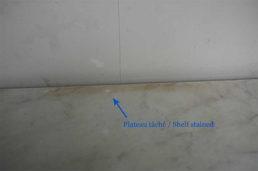 Cheminée Louis XV en marbre de Carrare du XIXè siècle Cheminée Louis XV en marbre de Carrare du XIXè siècle-8