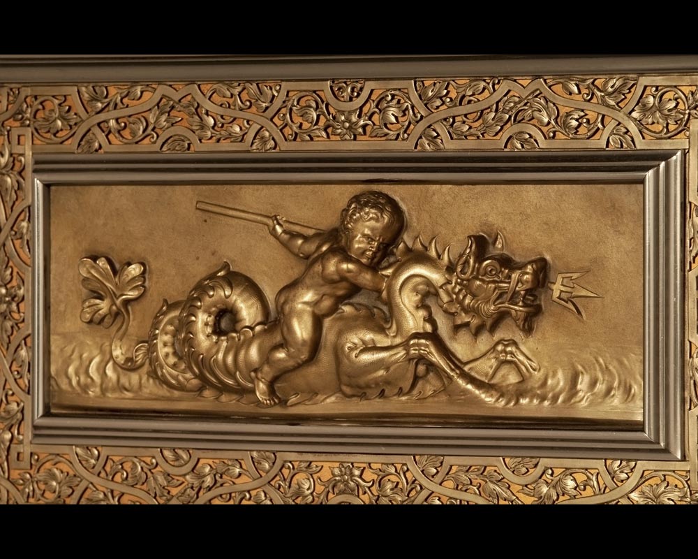 BERGUE Adolphe, Exceptionnelle paire de portes néo-Renaissance BERGUE Adolphe, Exceptionnelle paire de portes néo-Renaissance-3