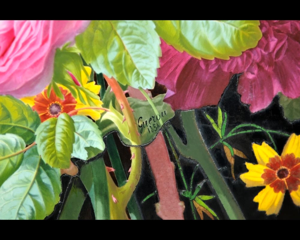 Julien-Nicolas RIVART (1802-1867) et Pierre-Joseph GUEROU - Paire de meubles d’appui à décor de bouquet en marqueterie de porcelaine Julien-Nicolas RIVART (1802-1867) et Pierre-Joseph GUEROU - Paire de meubles d’appui à décor de bouquet en marqueterie de porcelaine-5