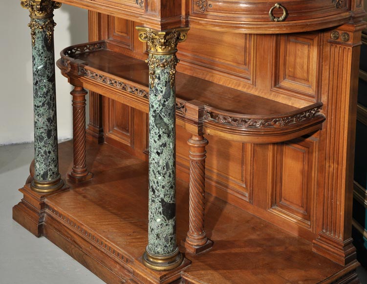 Eugène Frager, Maison Meynard (ébéniste), Ferdinand Barbedienne (bronzier), Louis-Constant Sevin (ornemaniste) - Exceptionnel ensemble de salle à manger en noyer Eugène Frager, Maison Meynard (ébéniste), Ferdinand Barbedienne (bronzier), Louis-Constant Sevin (ornemaniste) - Exceptionnel ensemble de salle à manger en noyer-14