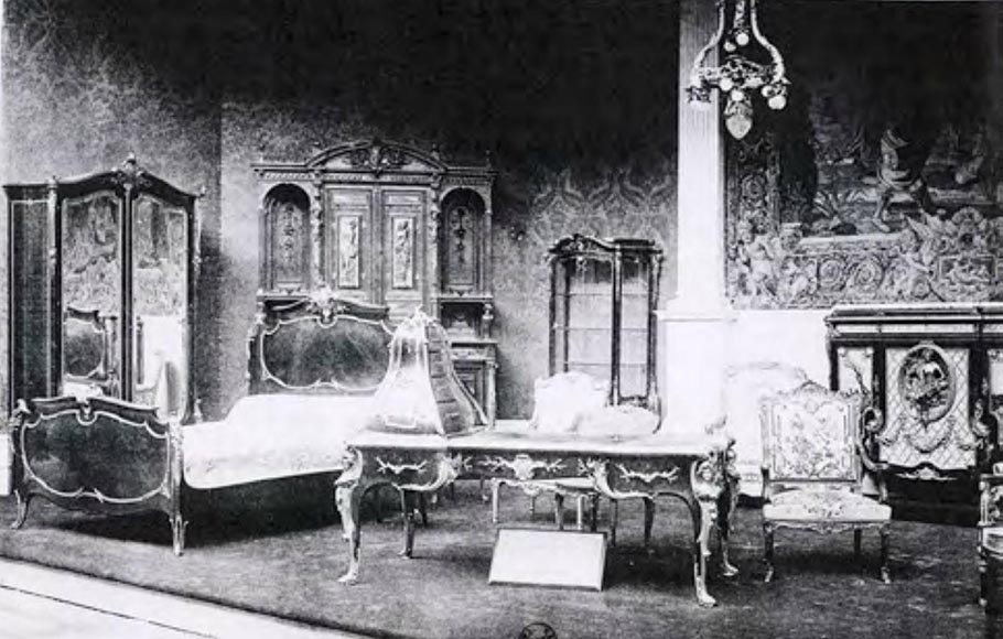 Eugène Frager, Maison Meynard (ébéniste), Ferdinand Barbedienne (bronzier), Louis-Constant Sevin (ornemaniste) - Exceptionnel ensemble de salle à manger en noyer Eugène Frager, Maison Meynard (ébéniste), Ferdinand Barbedienne (bronzier), Louis-Constant Sevin (ornemaniste) - Exceptionnel ensemble de salle à manger en noyer-20