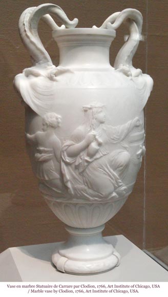 Ferdinand BARBEDIENNE - Paire de lampes Néo-Classiques en bronze à patine brune d'après un modèle de Clodion Ferdinand BARBEDIENNE - Paire de lampes Néo-Classiques en bronze à patine brune d'après un modèle de Clodion-10