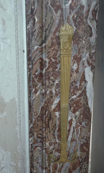 Cheminée de style Transition à ornements de bronzes Cheminée de style Transition à ornements de bronzes-4