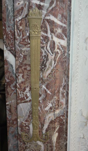 Cheminée de style Transition à ornements de bronzes Cheminée de style Transition à ornements de bronzes-5